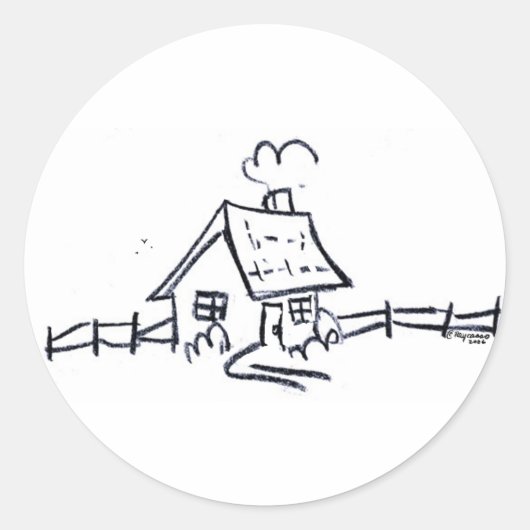 LittLeOuSe Ronde Sticker (Voorkant)