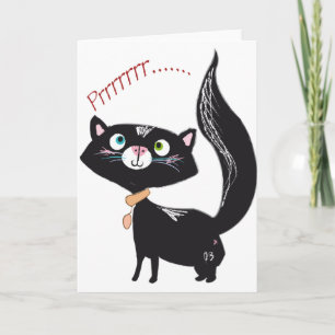 LittlePixyBoots - *Blacky* Kitty Cat Feestdagen Kaart
