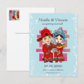LittlePixyBoots - Save the Date Briefkaart (Voorkant / Achterkant)