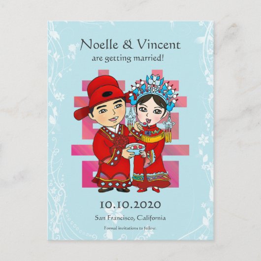 LittlePixyBoots - Save the Date Briefkaart (Voorkant)