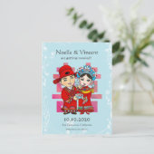 LittlePixyBoots - Save the Date Briefkaart (Staand voorkant)