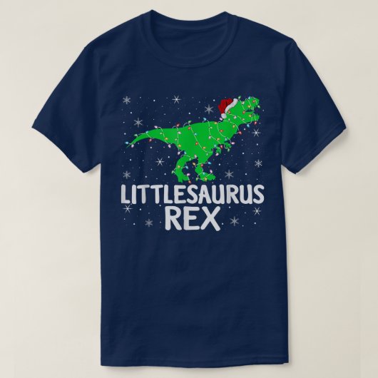 Littlesaurus Re-mas lights Santa Tre Dinosaur Chr T-shirt (Design voorkant)