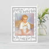 Littlest Angel | Geschetste quote Feestdagenkaart (Staand voorkant)