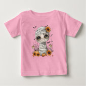 Littlest Halloween Mummy Baby Fine Jersey T-shirt (Voorkant)