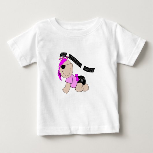 Littlest Pirate (Meisje) Baby T-shirt (Voorkant)