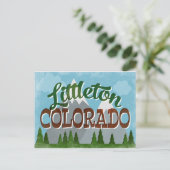 Littleton Colorado Snowy Mountains Briefkaart (Staand voorkant)