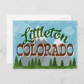 Littleton Colorado Snowy Mountains Briefkaart (Voorkant / Achterkant)