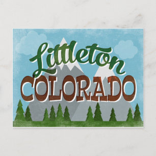 Littleton Colorado Snowy Mountains Briefkaart