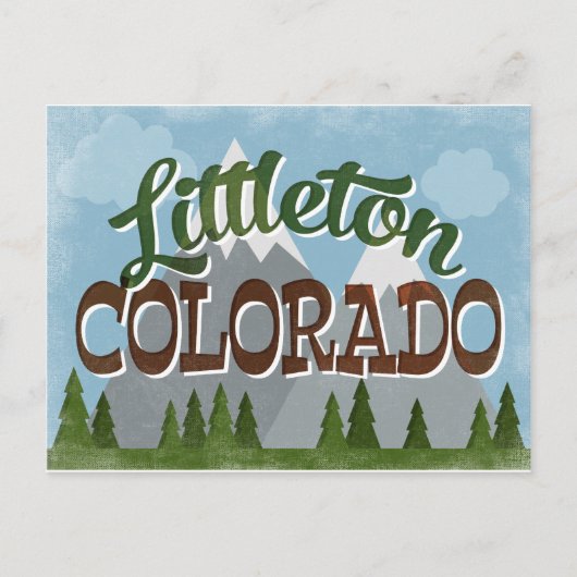 Littleton Colorado Snowy Mountains Briefkaart (Voorkant)