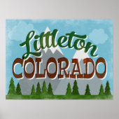 Littleton Colorado Snowy Mountains Poster (Voorkant)
