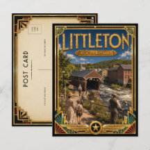 Littleton New Hampshire Vintage Art Deco Gouden