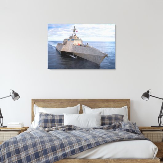 LITTORAL GEVECHTSSCHIP - LCS-14 24x36 Canvas Afdruk (Insitu (Slaapkamer))