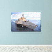 LITTORAL GEVECHTSSCHIP - LCS-14 24x36 Canvas Afdruk (Insitu (Houten vloer))