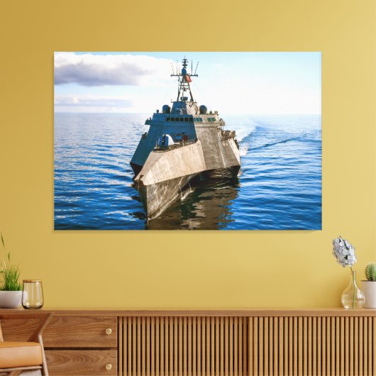 LITTORAL GEVECHTSSCHIP - LCS-16 32x48 Canvas Afdruk (Insitu (Woonkamer))