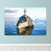 LITTORAL GEVECHTSSCHIP - LCS-16 32x48 Canvas Afdruk (Insitu (Houten vloer))