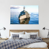 LITTORAL GEVECHTSSCHIP - LCS-16 32x48 Canvas Afdruk (Insitu (Slaapkamer))