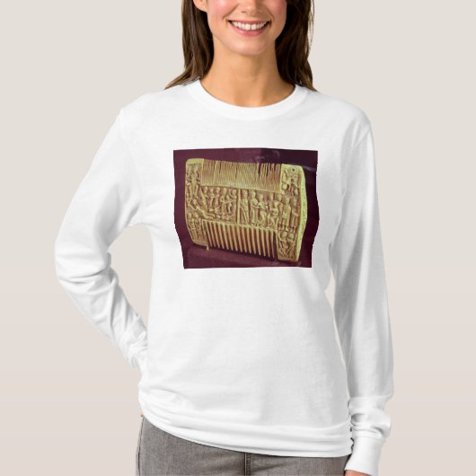 Liturgical comb, School of St. Albans, c.1120 T-shirt (Voorkant)