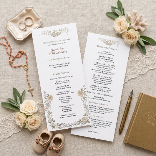 Liturgieboek Elegant Katholiek Huwelijksprogramma Programmakaart