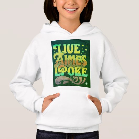"LIUE AIMES LOKE Slogan Girls' Pullover Hoodie" (Voorkant)