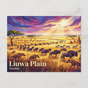 Liuwa Plain National Park Zambia Briefkaart