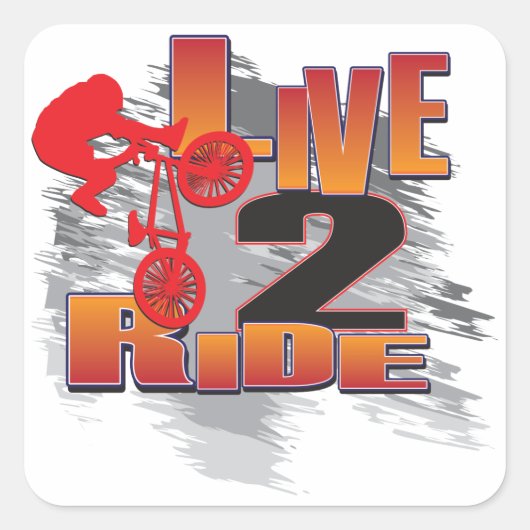 LIVE-2-RIDE-BMX VIERKANTE STICKER (Voorkant)