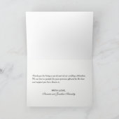 Live Aangepaste huwelijksdag Foto Dank je Bedankkaart (Binnen)