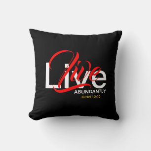 Live Abundant John 10:10 Diverse Life Scatter Kussen