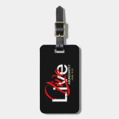 Live Abundantly John 10:10 Scripture Luggage Bagagelabel (Voorkant verticaal)