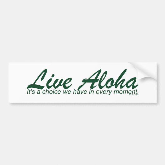 Live Aloha Design Items door Paul Klink Bumpersticker (Voorkant)