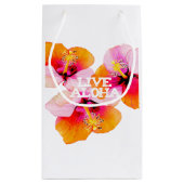 Live Aloha Tropical Hibiscus Wedding Welcome Swag Klein Cadeauzakje (Achterkant)