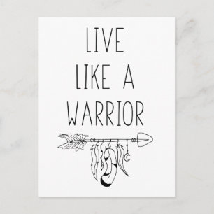 Live als een Motivatie Warrior Guidance Mantra Briefkaart