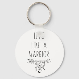 Live als een Motivatie Warrior Guidance Mantra Sleutelhanger