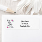 Live alsof je geliefd bent retouradreslabels etiket (Insitu)