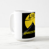 Live Ambitiously Coffee Mok (Voorkant links)