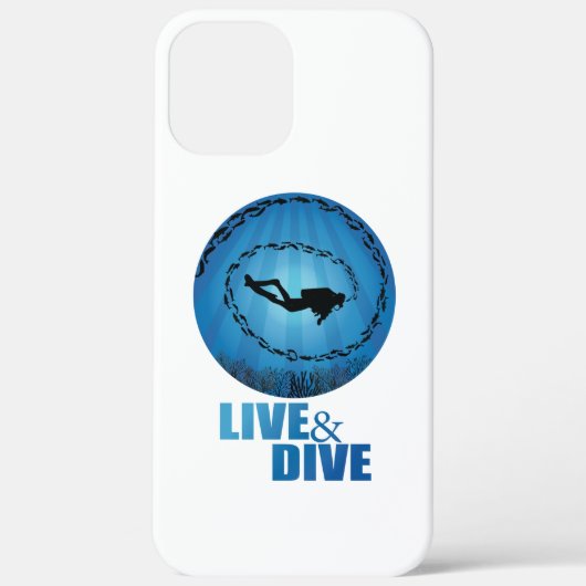 Live and Dive Scuba Diver Case-Mate iPhone Case (Achterkant)