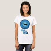 Live and Dive Scuba Diver T-shirt (Voorkant volledig)