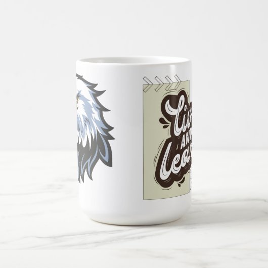 Live and Learn Eagle Design Coffee Mug Koffiemok (Center)