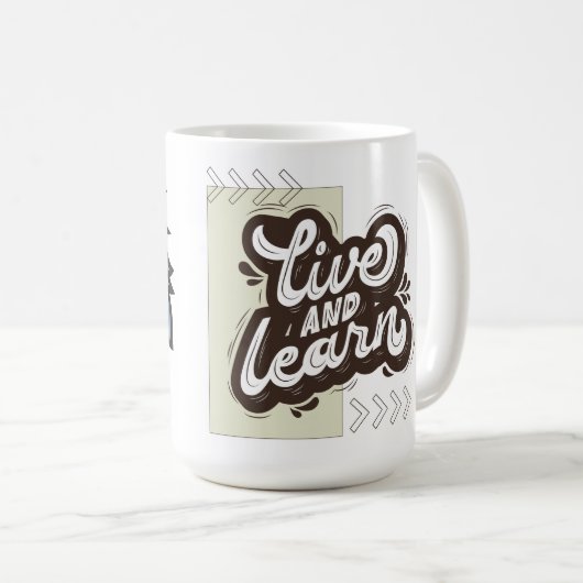Live and Learn Eagle Design Coffee Mug Koffiemok (Voorkant rechts)