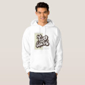 Live and Learn Motivational Typography White Hoodi Hoodie (Voorkant volledig)