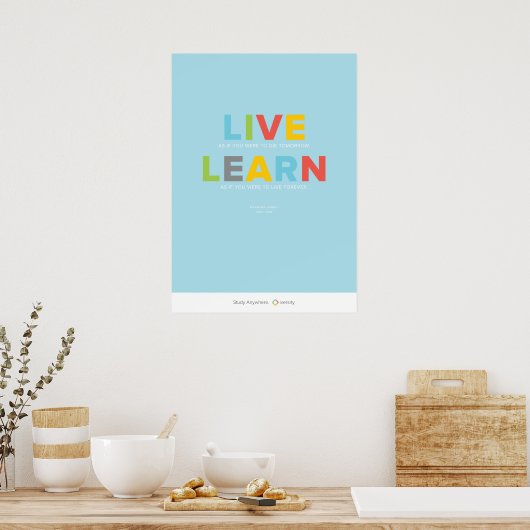 Live and Learn Poster (Keuken)