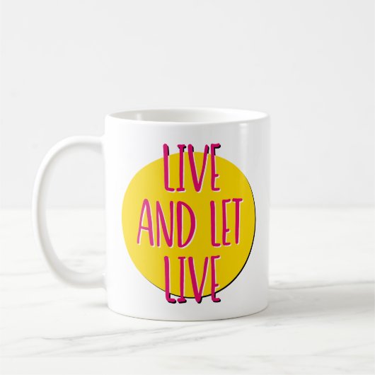 Live and Let Live Herstelmotto Mok (Links)