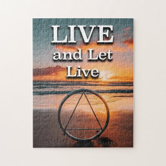 Live and Let Live Recovery Slogan Sunrise Legpuzzel (Verticaal)