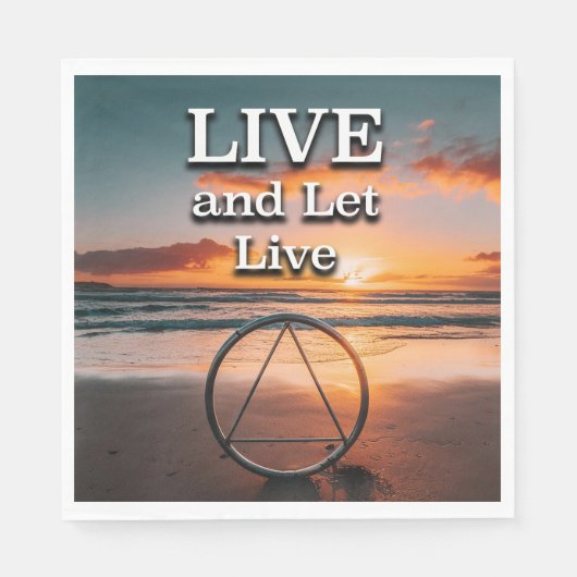Live And Let Live Recovery Slogan Sunrise Servet (Voorkant)