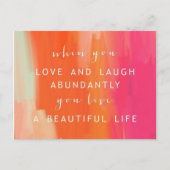 Live and Love Life Briefkaart (Voorkant)