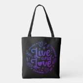 Live and Love Tote Bag (Achterkant)