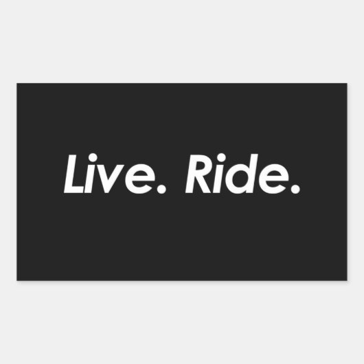 Live and Ride Sticker (Voorkant)