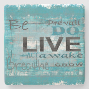 Live, BE, Inspirerend grafisch Onderzetter