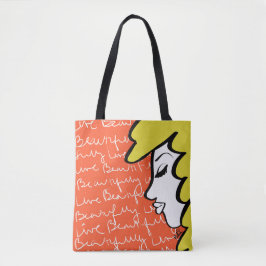 Live Beautiful Canvas-tags Tote Bag