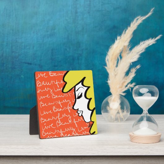 Live Beautiful Plaque met Easel Fotoplaat (Insitu)