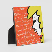 Live Beautiful Plaque met Easel Fotoplaat (Voorkant)